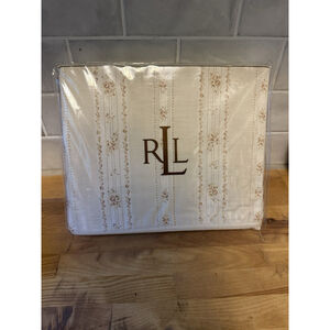 Ralph Lauren Prairie Plains King Flat Sheet Floral Lace